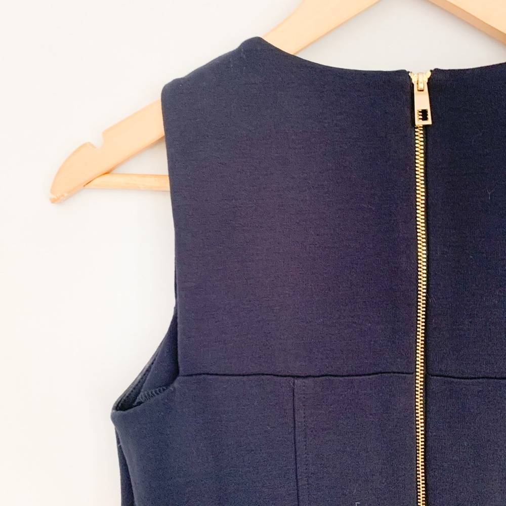 Vince Camuto Soft Navy Blue Sailor Full Back Zip Sleeveless Dress-Size 2 - Picture 12 of 13